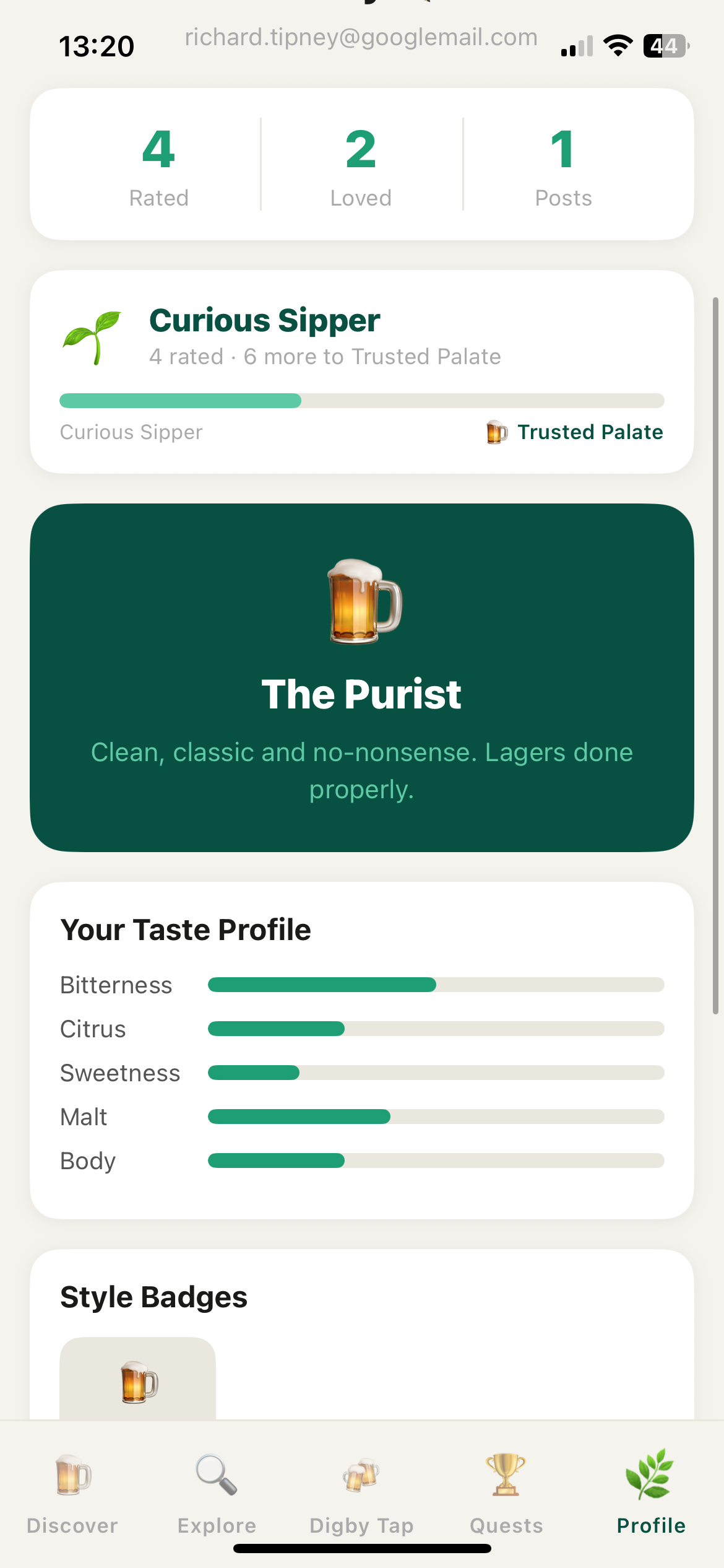 Your taste profile and archetype